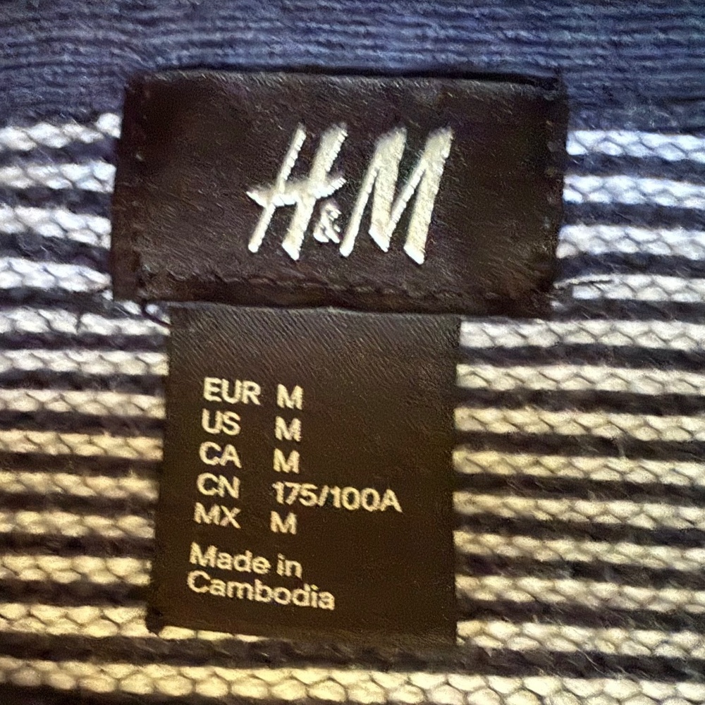GUC - Men's H&M Shawl Neck Collar Cotton Sweater M - Picture 10 of 13